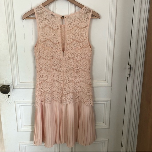 Forever 21 90s Y2K Blush Pink Lace Pleated Dress XS - Picture 6 of 7